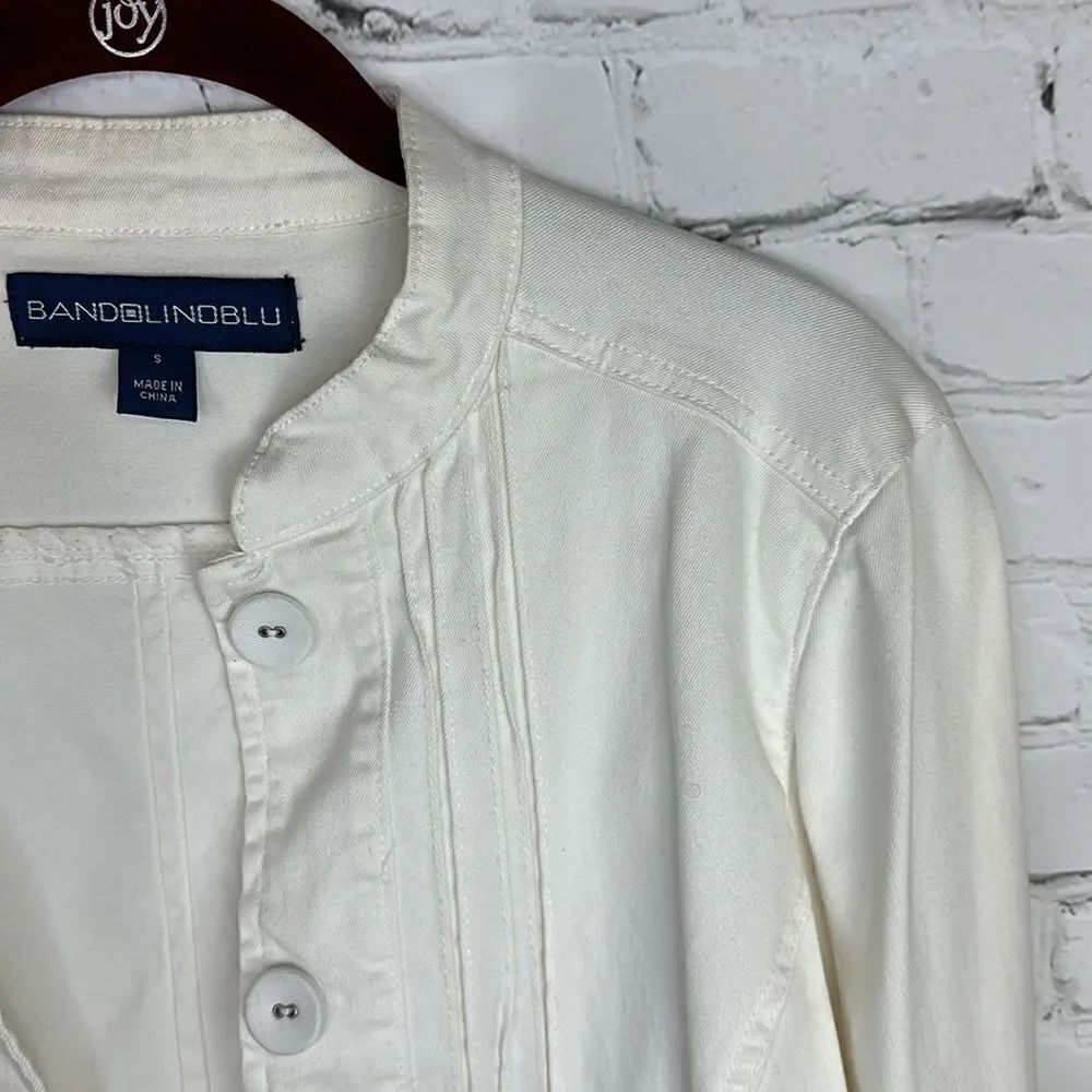 Bandolinoblu White Button Up Jacket Size Small - Picture 6 of 6
